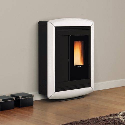 Stufa a pellet canalizzata slim SOUVENIR LUX EVO bianca La nordica Extraflame