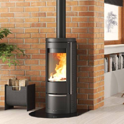 Stufa a legna in ghisa smaltata MARLENA nero antracite La Nordica Extraflame