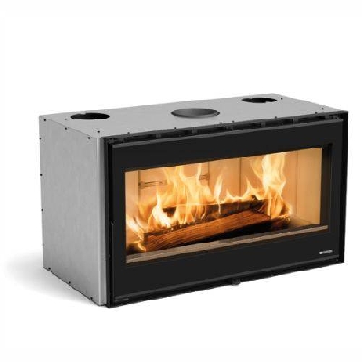 Inserto a legna con vista panoramica del fuoco INSERTO 100 WIDE La nordica Extraflame