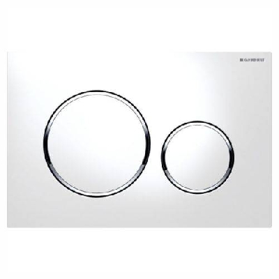 Placca di comando con doppio pulsante GEBERIT SIGMA20 bianco/cromato/bianco