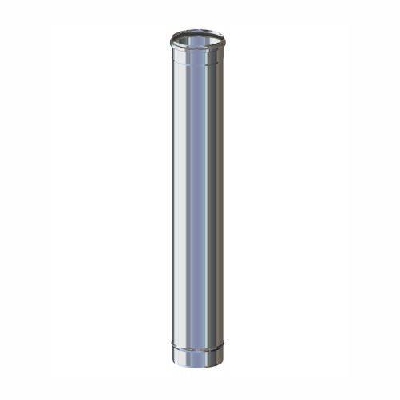 Canna fumaria Inox 316L monoparete cm 100 - Sp. 0,4 mm