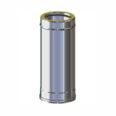Canna fumaria Inox 316L doppia parete coibentata cm 50