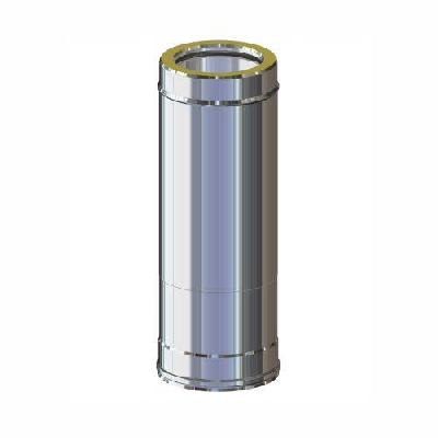 Canna fumaria Inox 316L doppia parete cm 34-56 - Sp 0,5