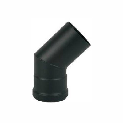 Tubo nero canna fumaria pellet curva 45°