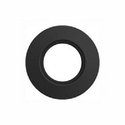 Rosone coprimuro in silicone nero canna fumaria pellet