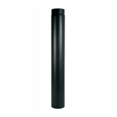 Tubo nero canna fumaria legna cm. 100