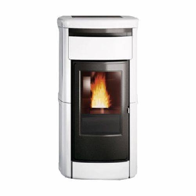 Termostufa a pellet KIRA H22 EKleaner Bianco panna Edilkamin
