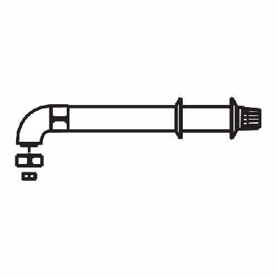 Kit uscita coassiale a parete Ø 60/100 per scaldabagno a gas Mini 13 LN Riello