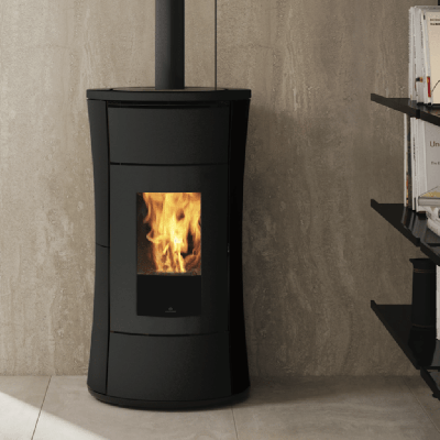 Stufa a pellet canalizzata CHERIE 9 Evo grigio scuro Edilkamin