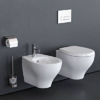 Sanitari sospesi vaso senza brida bidet coprivaso serie EDEN Galassia Sanitari
