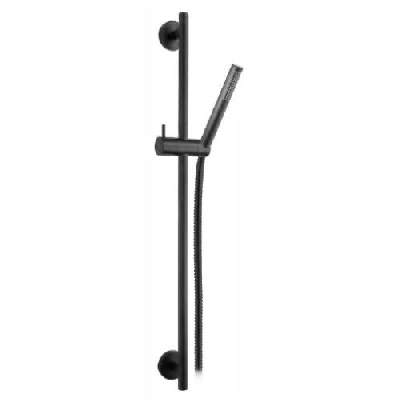 Asta per doccia in ottone Ø 18mm con supporto doccia orientabile in abs, flessibile doppia aggraffatura 1,5 mt e doccetta in abs