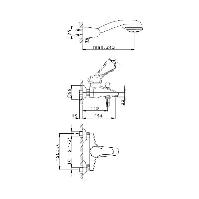 Set miscelatore lavabo + bidet + vasca MITO 3 Cisal
