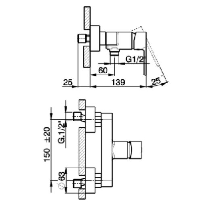 Cisal TENDER Set miscelatore lavabo + bidet + doccia esterno