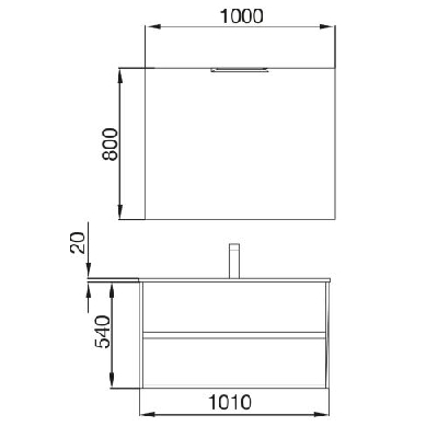 Salgar NOJA Mobile da bagno sospeso 100 cm rovere eternity con lavabo + specchio + applique a led