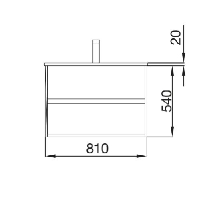 Salgar NOJA Mobile da bagno sospeso 80 cm rovere eternity con lavabo