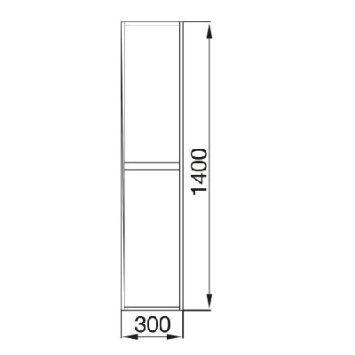 Salgar NOJA Colonna bagno sospesa H 140 cm rovere eternity