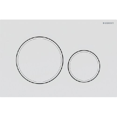 Geberit SIGMA20 Placca di comando con doppio pulsante bianco opaco/bianco/bianco opaco 115.882.01.1