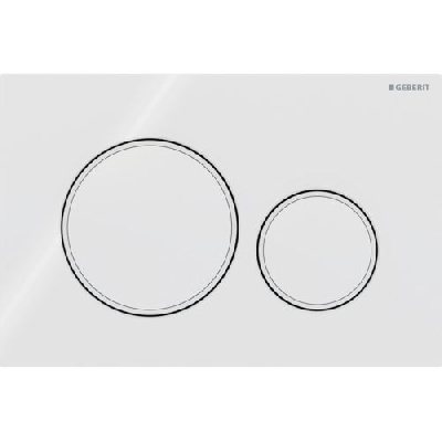Geberit SIGMA20 Placca di comando con doppio pulsante bianco/bianco opaco/bianco 115.882.11.1