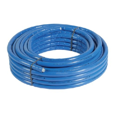 Tubo Multistrato Coibentato sp. 6 mm blu 20x2 per acqua calda sanitaria e riscaldamento rotolo 50 mt