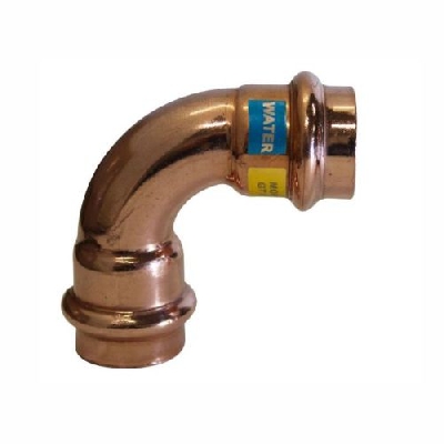 EFFEBI UNICO Raccordo a pressare curva 90° F/F Rame per acqua e gas
