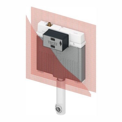 TECEBOX OCTA II Cassetta di scarico per WC a terra per pareti in muratura 8 cm TECE 9370500