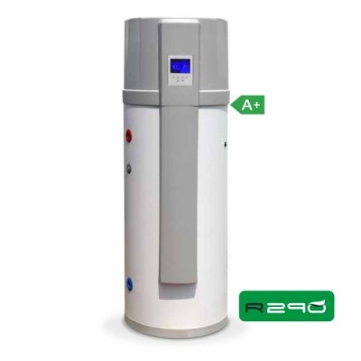 Maxa CALIDO 250-S con GAS R290 Scaldabagno a pompa di calore 250 LT con serpentino solare