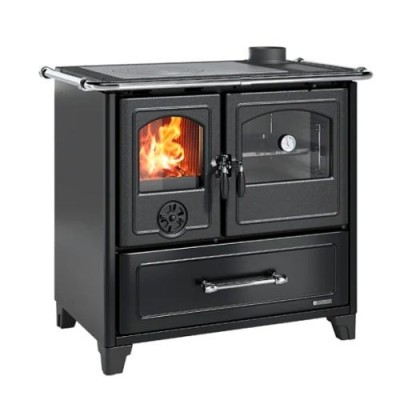 La nordica Extraflame Cucina a legna FAMILY VST nero antracite