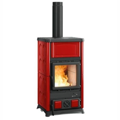 La nordica Extraflame Stufa a legna CONCITA.16 maiolica Bordeaux