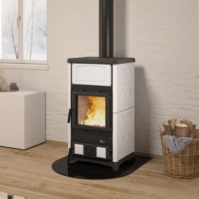 La nordica Extraflame Stufa a legna CONCITA.16 maiolica Bianco infinity
