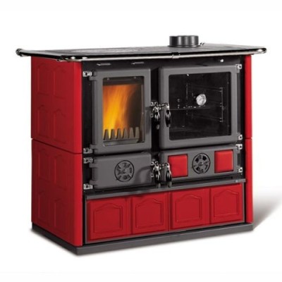La nordica Extraflame Cucina a legna ROSA VST.16 maiolica bordeaux