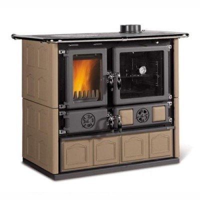 La nordica Extraflame Cucina a legna ROSA VST.16 maiolica tortora