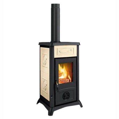 La nordica Extraflame Stufa a legna GEMMA.16 ceramica panna