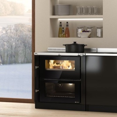 La nordica Extraflame Cucina a legna VERONA XXL.16 Nero antracite