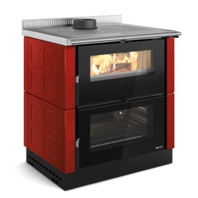 La nordica Extraflame Cucina a legna VERONA XXL.16 maiolica bordeaux