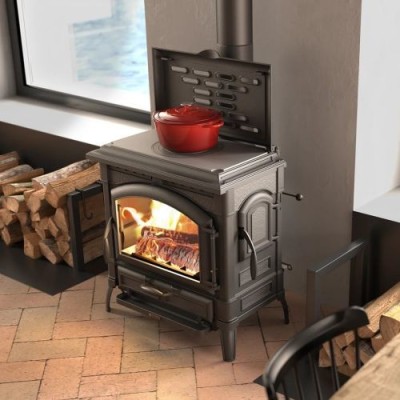 La nordica Extraflame Stufa a legna ISOTTA CC EOS.165 nero antracite