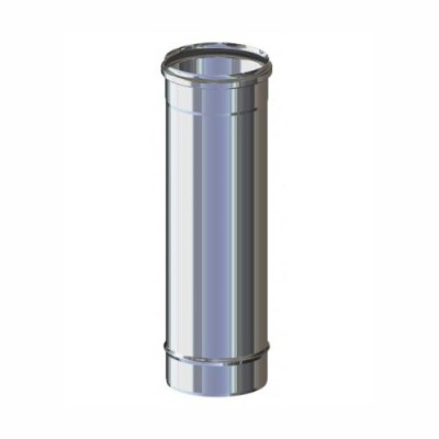 Canna fumaria Inox 316L monoparete cm 33 - Sp. 0,4 mm