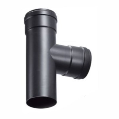 Tubo nero canna fumaria pellet TEE M/F/F