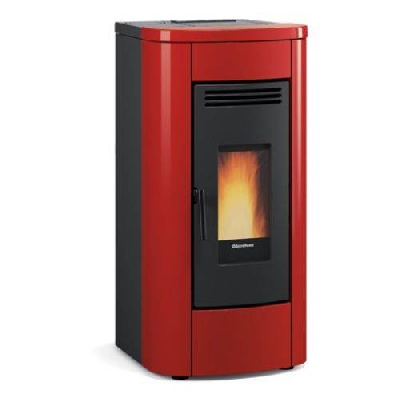 Stufa a pellet ventilata KLAUDIA bordeaux La nordica Extraflame