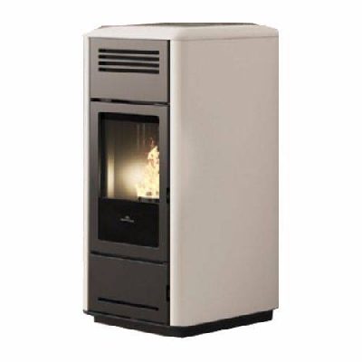 Edilkamin Termostufa a pellet MILLA H15 Evo bianco panna